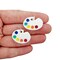Paint Palette Charms, 2 pieces, Cute Art Supplies Resin Cabochon Pendants, Adorabilities